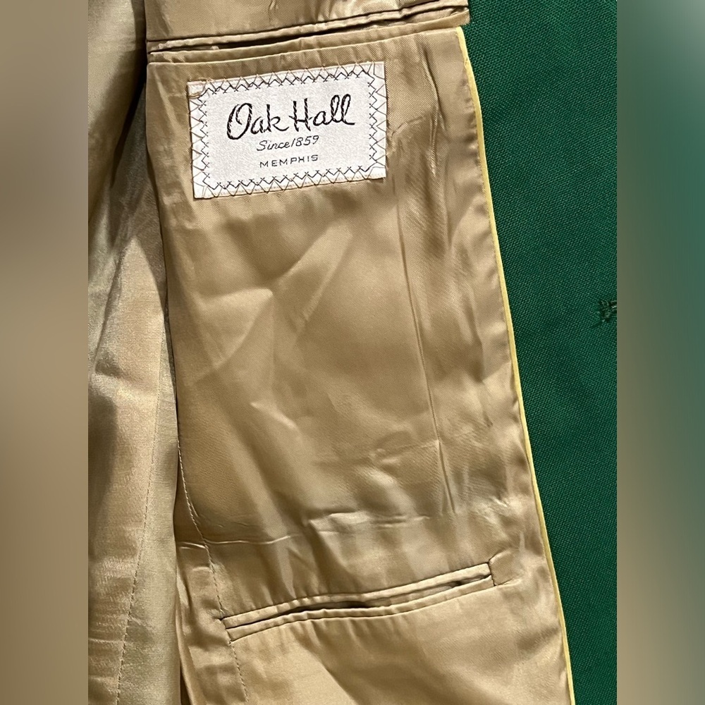 Chaps BY RALPH LAUREN VINTAGE,MASTERS EQUESTRIAN GOLD BUTTON JACKET GREEN SZ 36R - Picture 12 of 13